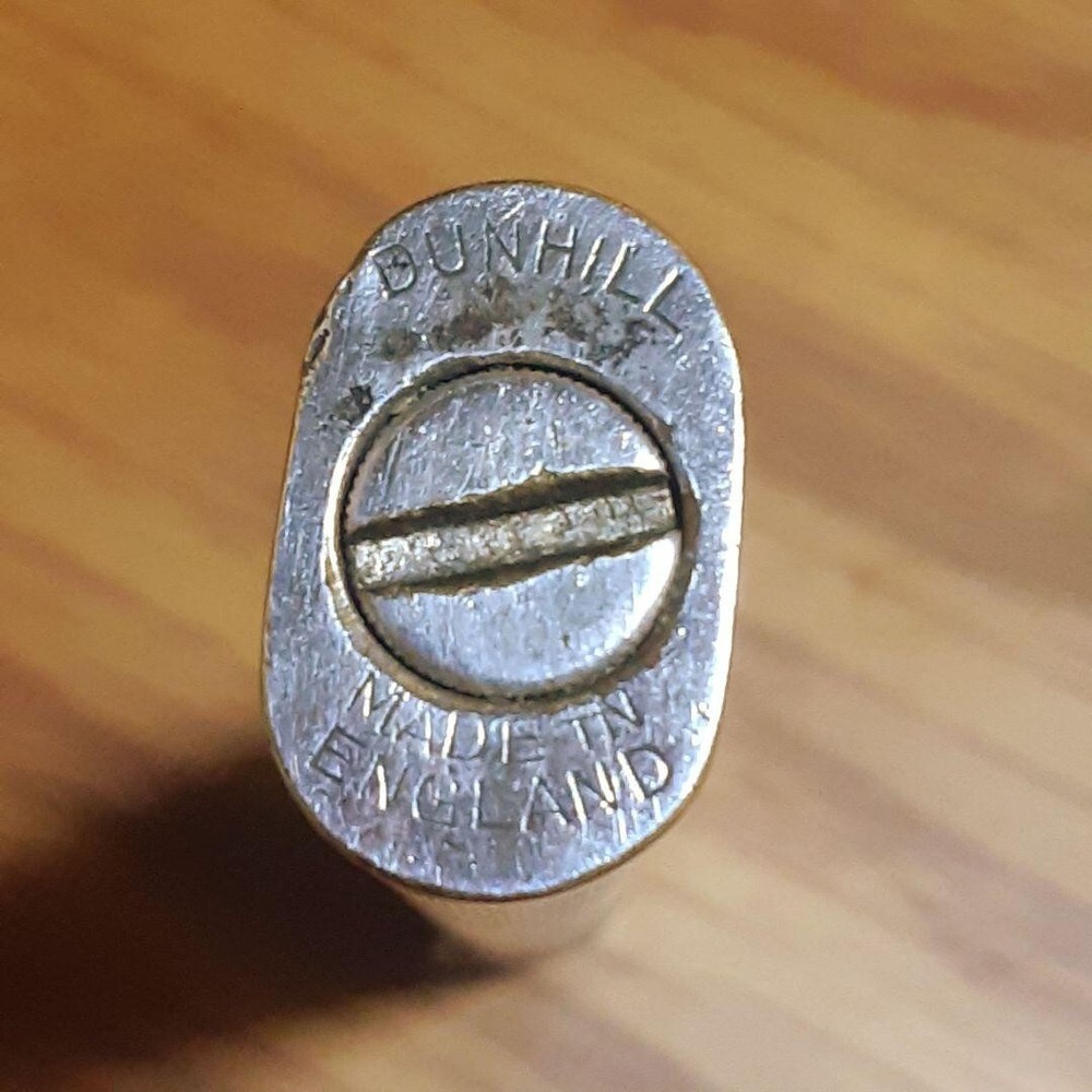 Working Dunhill Oil Lighter silver hammer without box