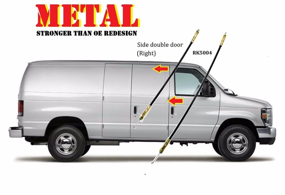 Metal Cable Fix Ford E150 E250 E350 Side Door Latch for Hinged Door Handle 2pcs