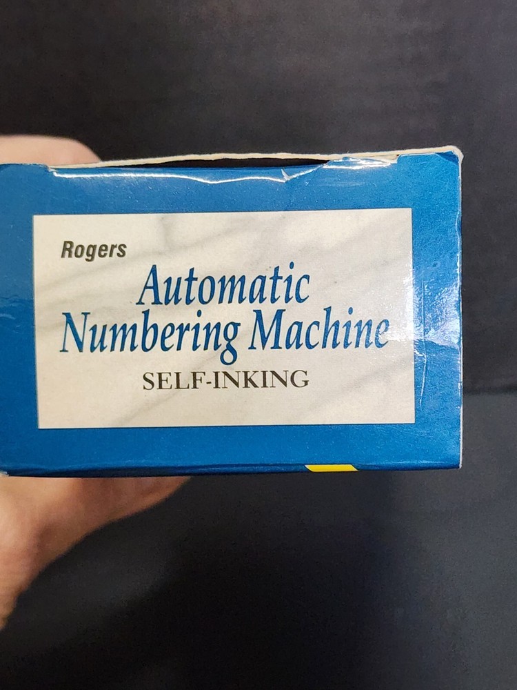 Rogers Automatic Numbering Machine Stamp Self Inking 6 Brass Wheels Stamp ONLY