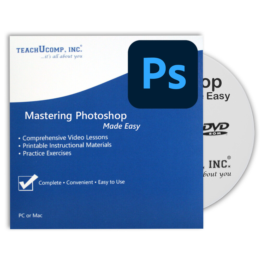 Learn ADOBE PHOTOSHOP Training Tutorial DVD and Digital Course and PDF Manual