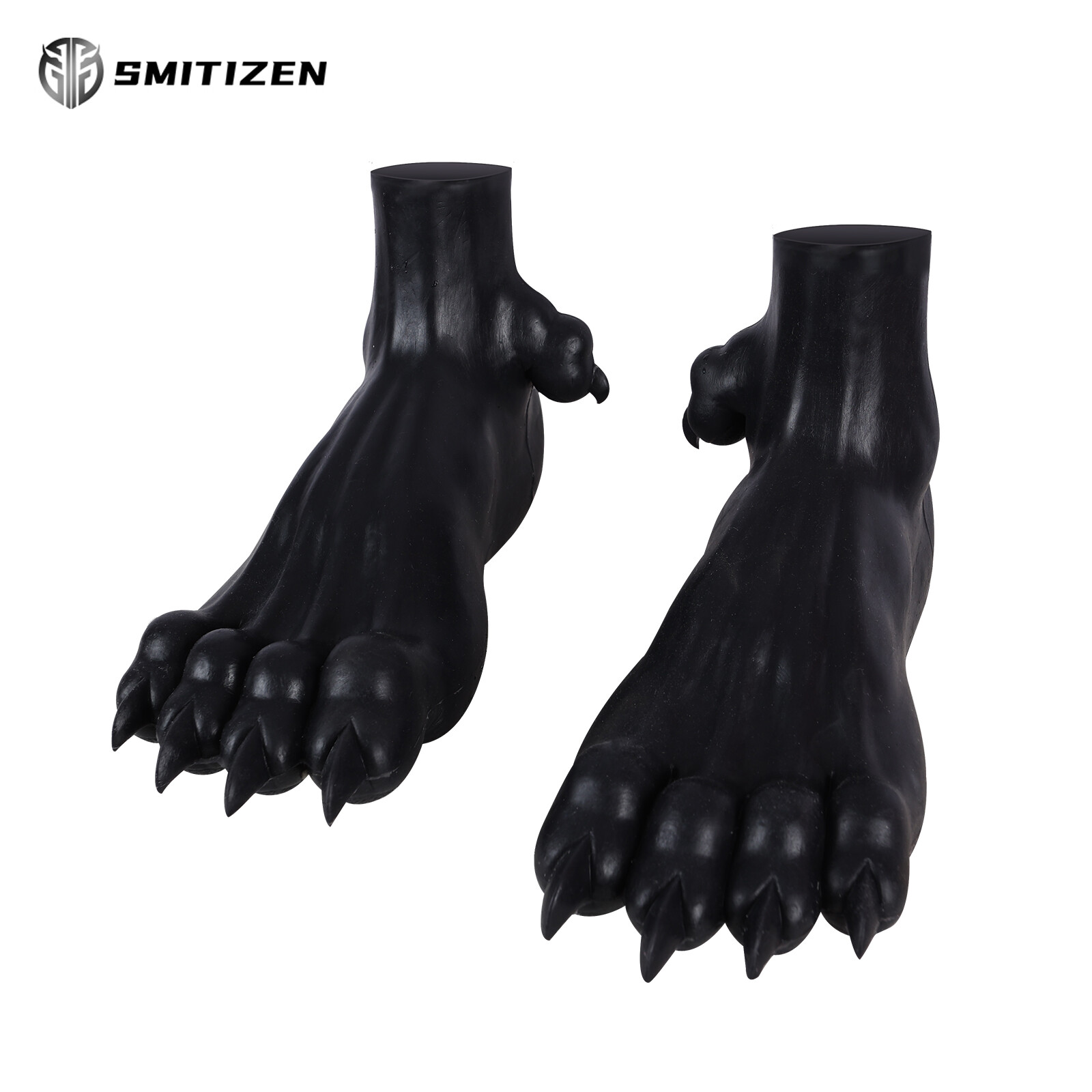 Smitizen Silicone Black Dragon Beast Paw Feet Cover Shoes for Halloween Cosplay