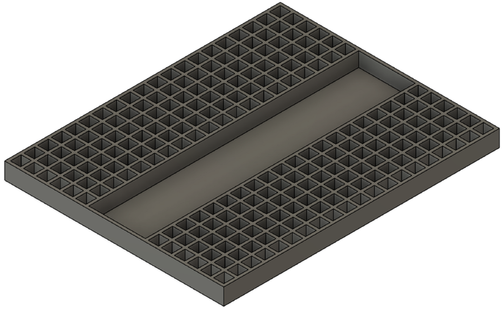 Impact bit holder insert for DEWALT Medium ToughCase (1 compartment + 240 bit)
