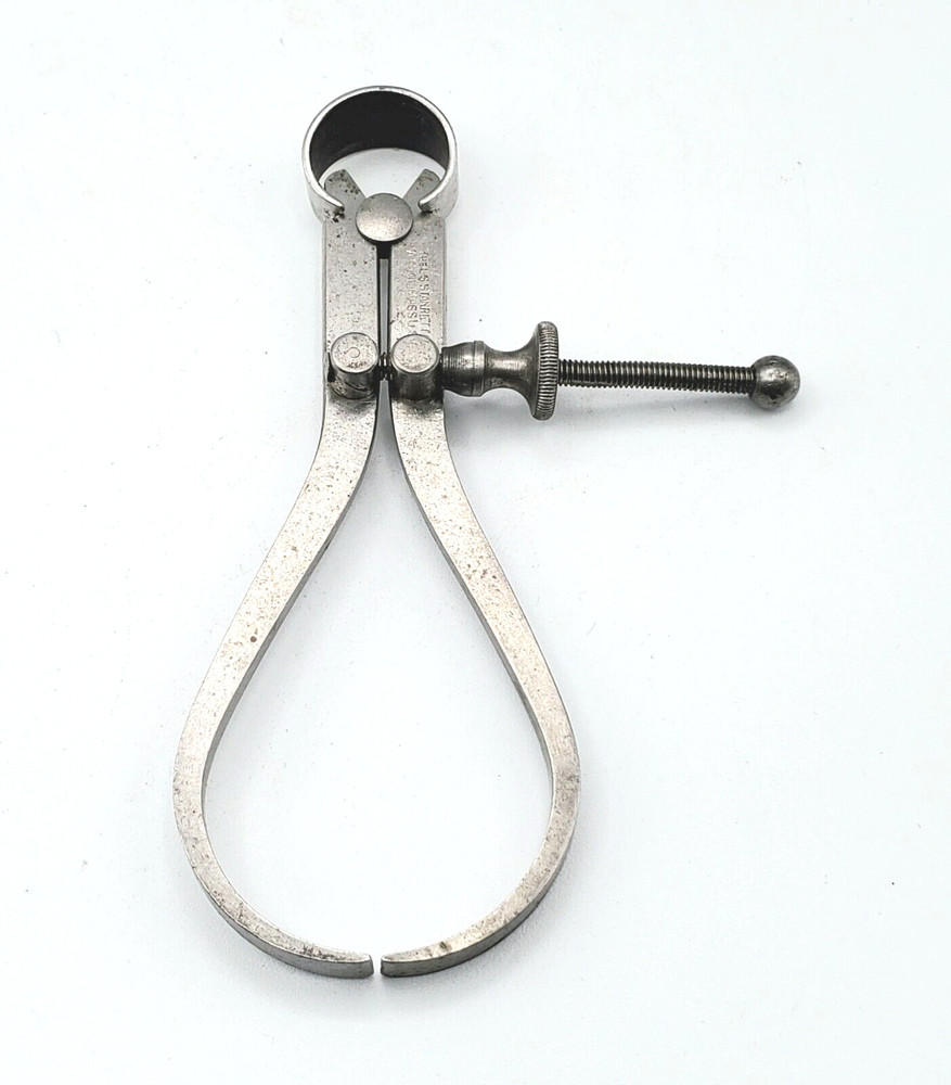 Vintage Starrett No. 80 Spring-Type Outside Thread Caliper 4" w/Solid Nut RARE