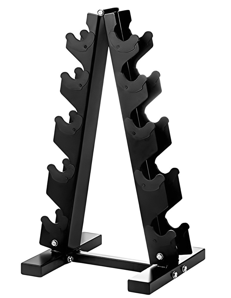 AFrame 5 Tier Dumbbell Rack Black