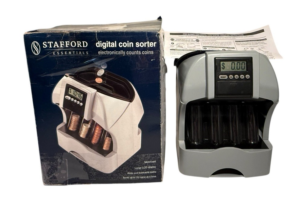 Stafford Essentials Electronic Digital Coin Sorter