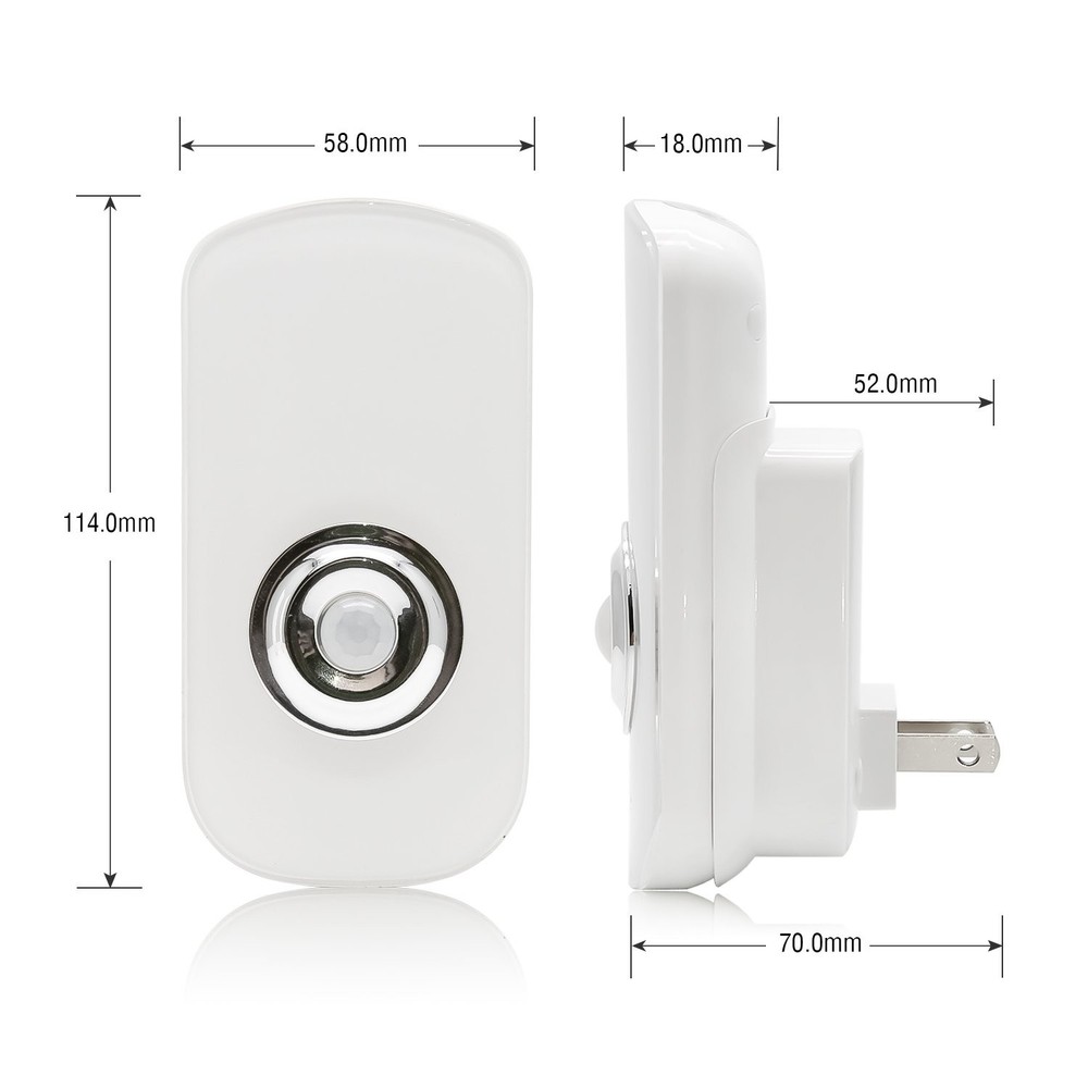 3-in-1 Motion Sensor Night Light Plug in, Rechargeable Flashlight, Emergency ...