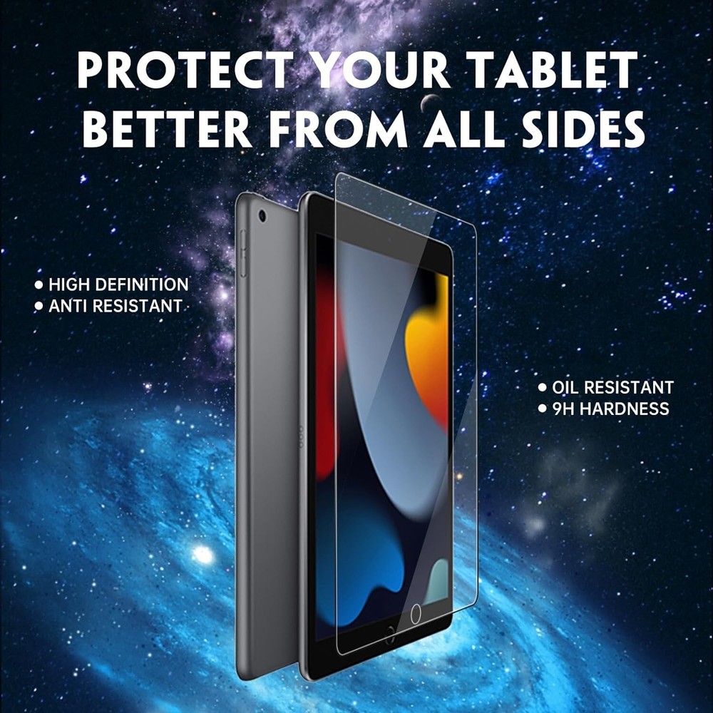 2 Pack Screen Protector for Ipad 9Th 8Th 7Th Gen 10.2 Inch Model A2602 A2197, Te