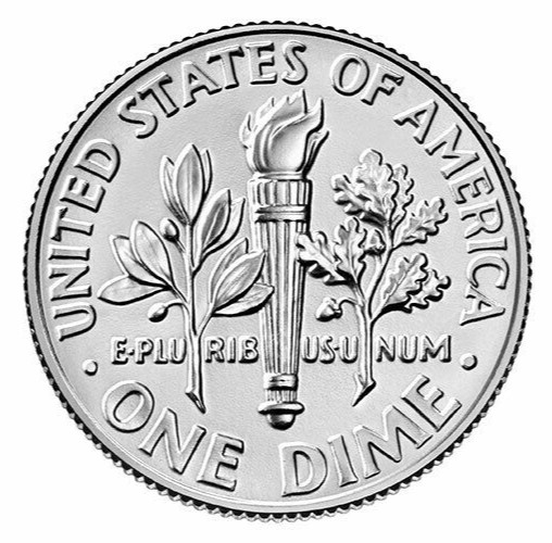 2023 - P BU UNC ROOSEVELT DIME from Logistics Rolls