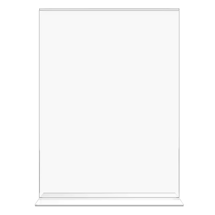 Sign Holder 8.5" x 11" Clear Plastic, Counter/Tabletop