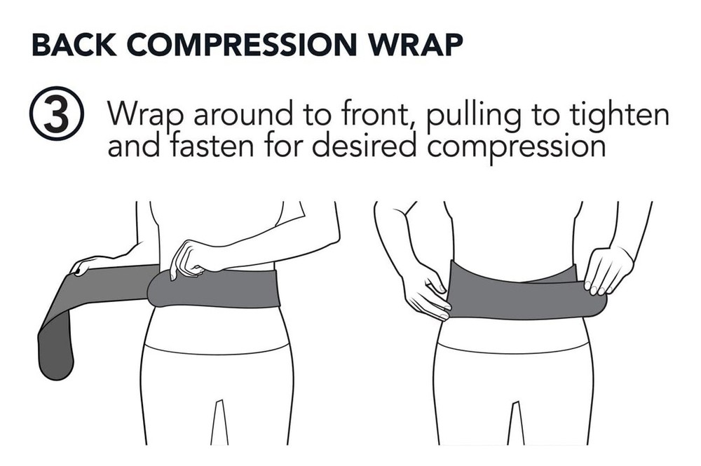 Strive Hot Cold Back Compression Wrap Pain Support Therapy Lumbar Support Brace