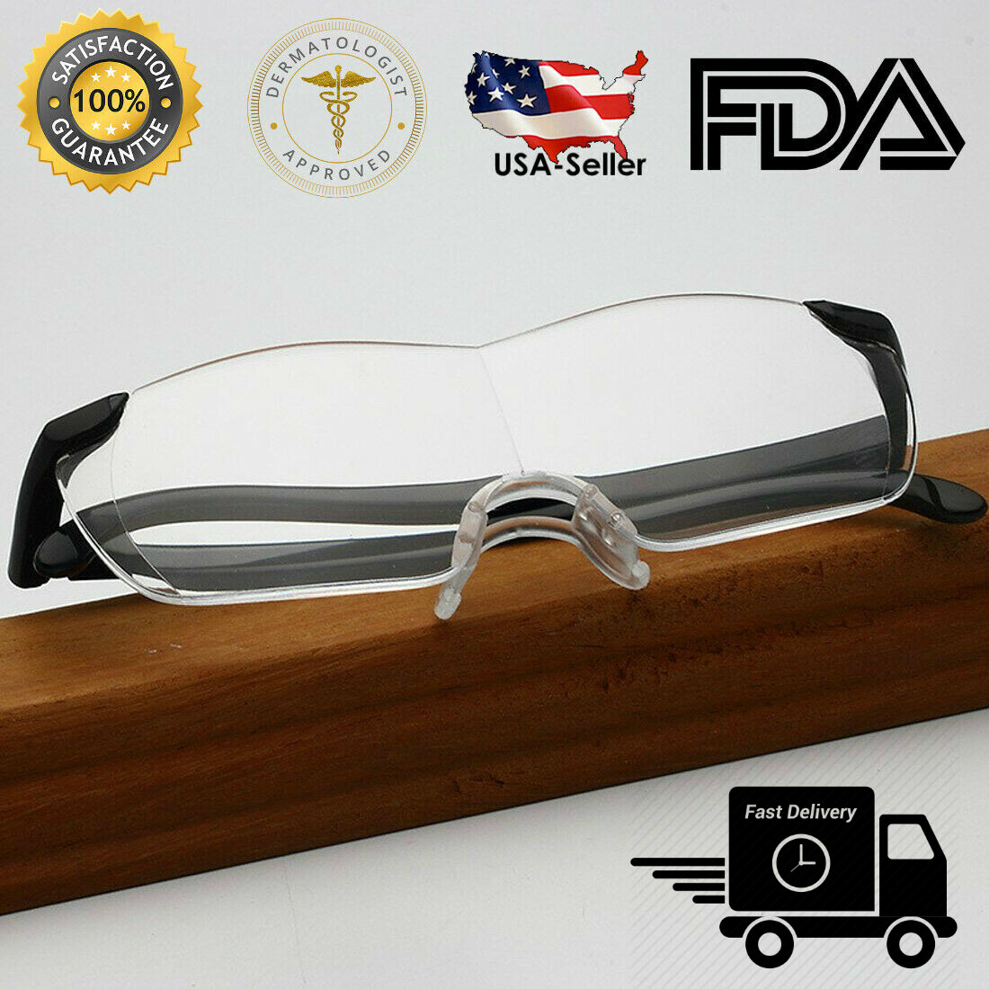 Big Vision Eye Glasses 1.6X Magnifying Eyewear Make Everything Bigger Clearer
