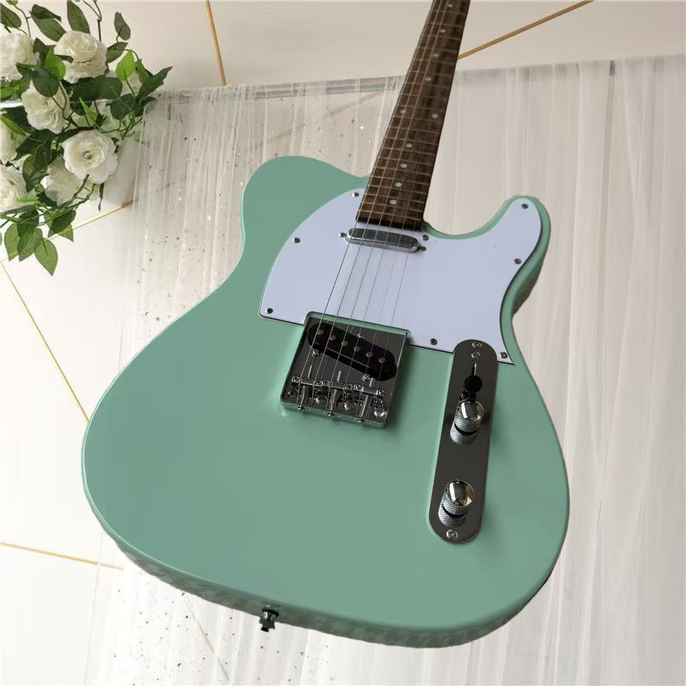 エレキギター、新品、カラーグリーン、送料無料、空輸、高品質、音質優美、6弦