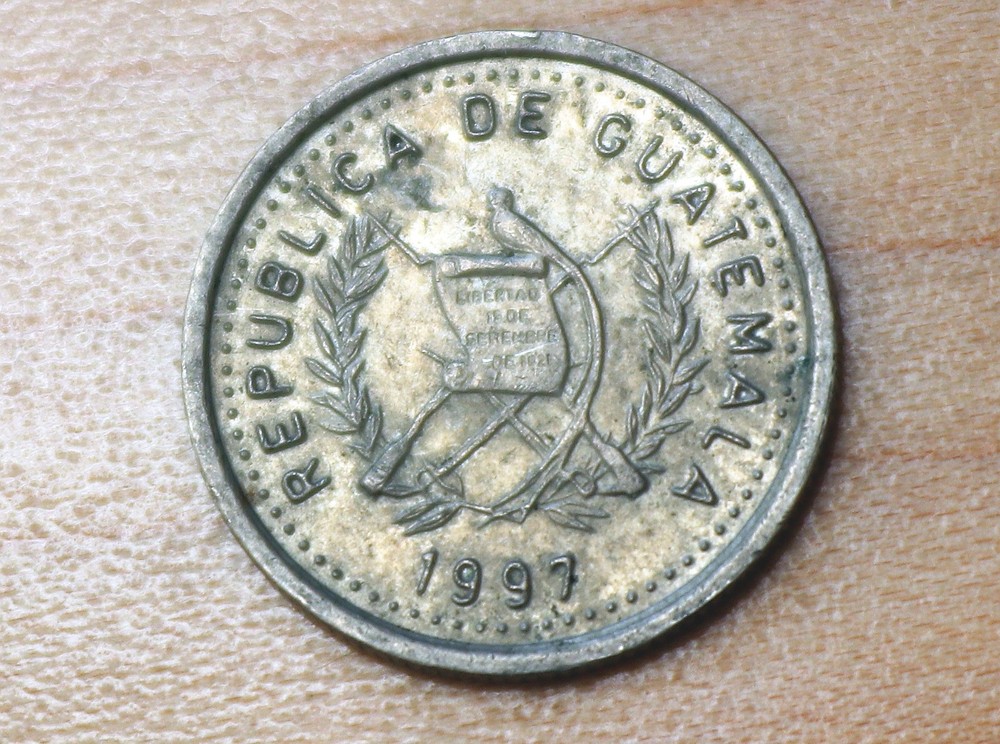 1997 Guatemala 5 Centavos Kapok Tree