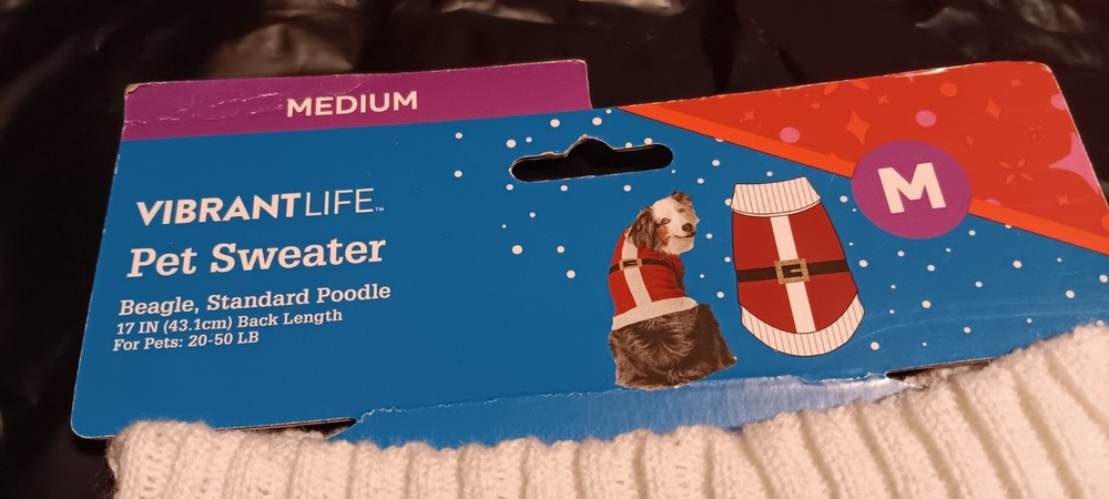 Pet Sweater Christmas Size Medium