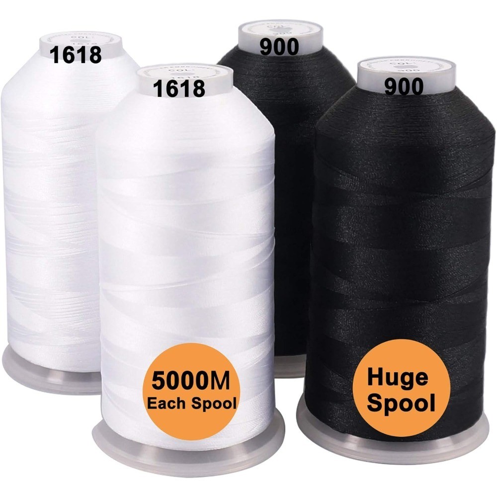 5000M Large Spool Polyester Embroidery Thread Assorted Color Packs for All