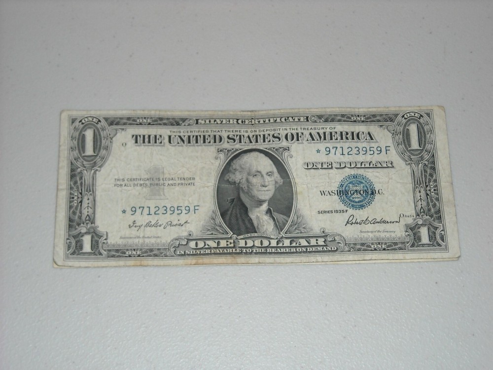 ONE DOLLAR SILVER CERTIFICATE 1935F SERIES *STAR* NOTE