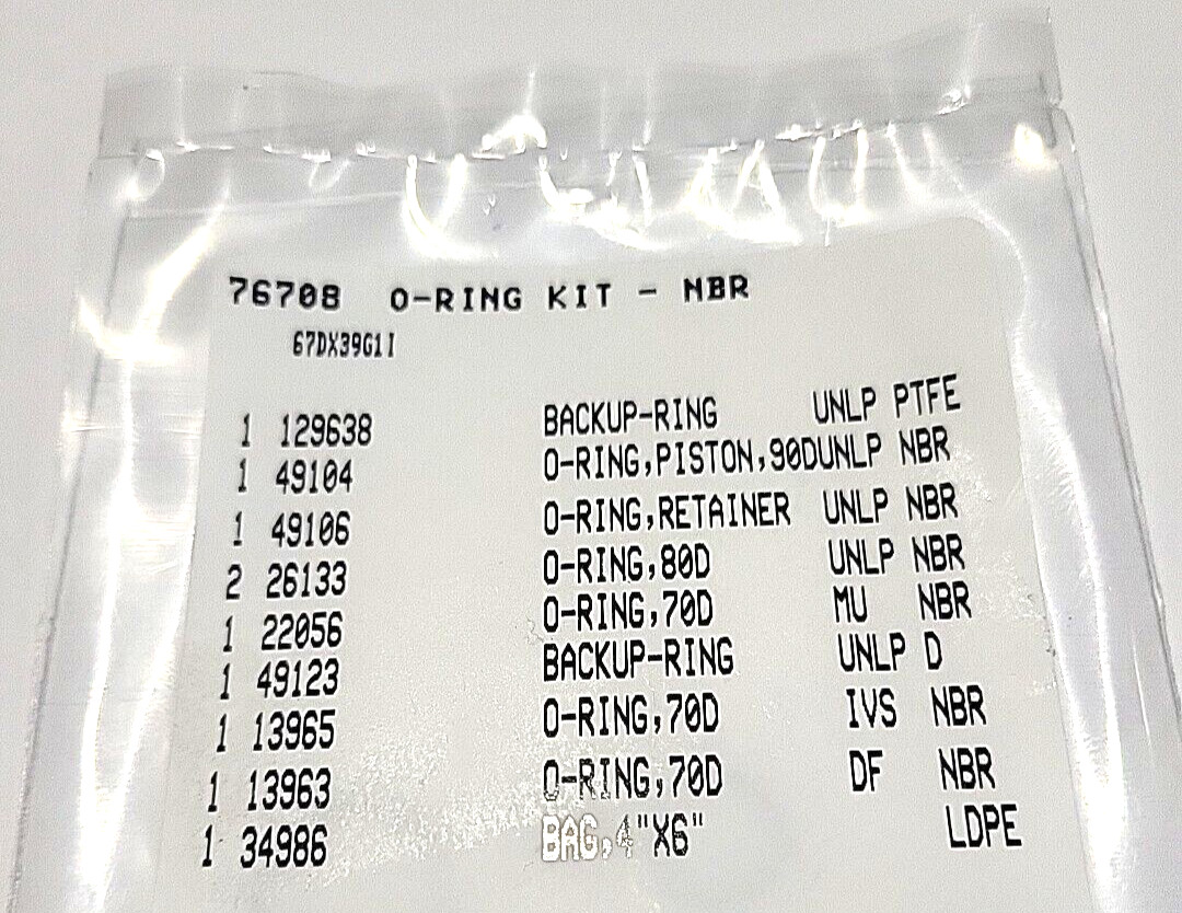 #76708 Cat Pumps Unloader O-ring Kit Cat , 67DX39G1I Pumps OEM