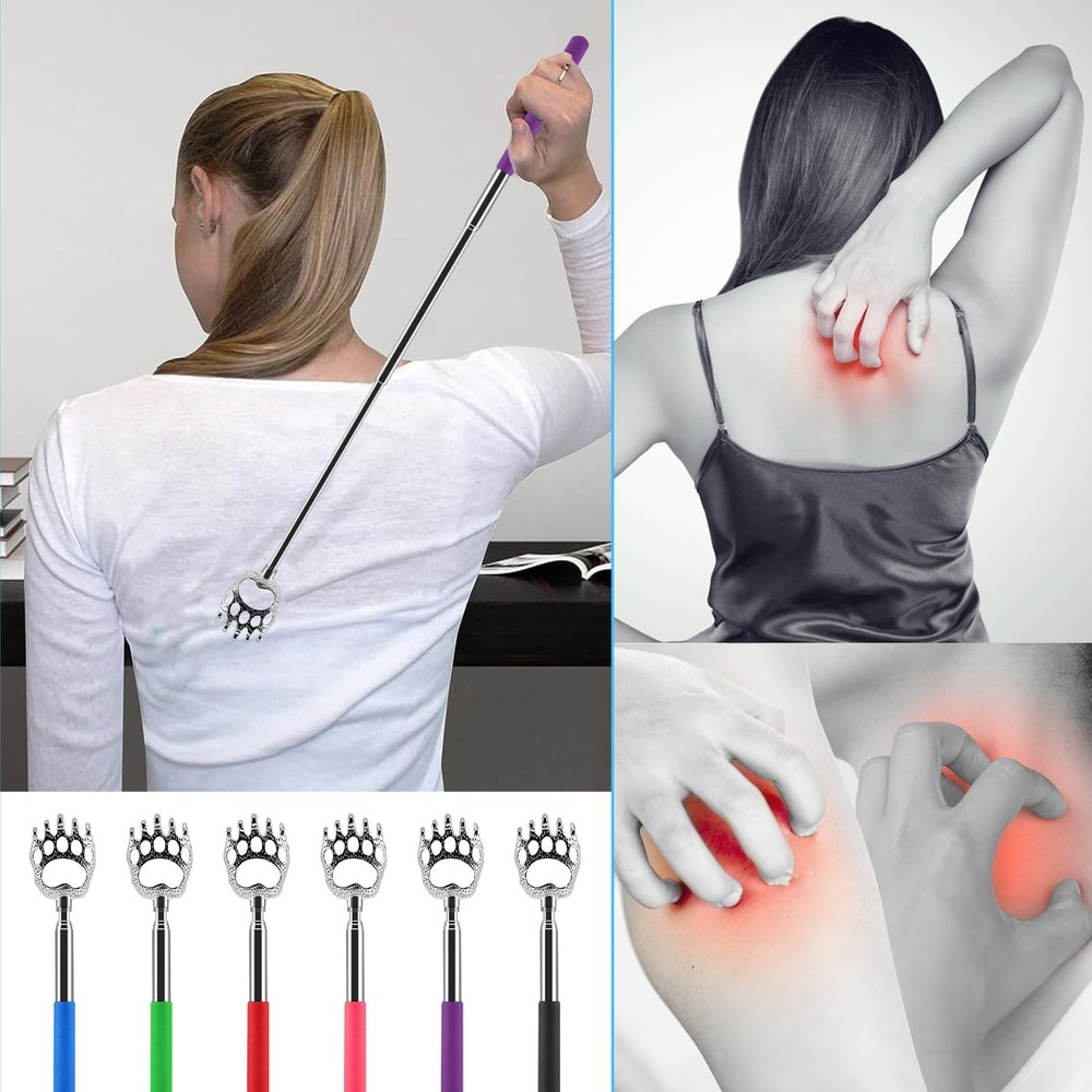 NICEMOVIC 12 Pack Extendable Bear Claw Back Scratcher Bulk, Stocking Stuffers...