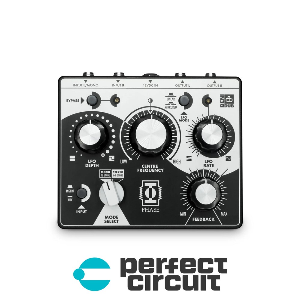 Benidub PHASE Desktop Optical Stereo Phaser EFFECTS - NEW - PERFECT CIRCUIT