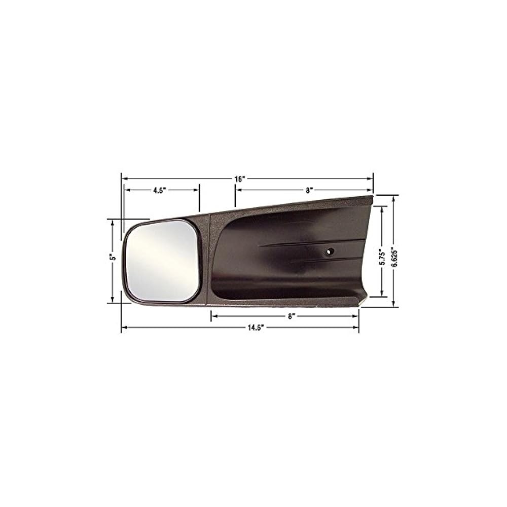 Replacement Truck Mirrors, Secure Wedge Lock, Black Pair, Quick Install