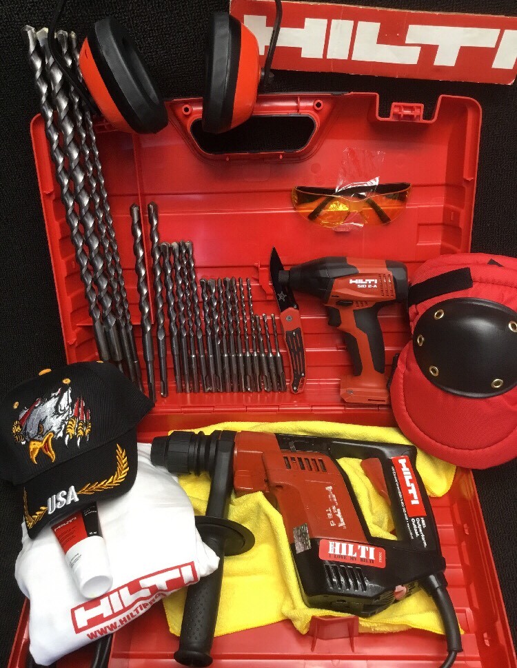 HILTI TE 5 HAMMER DRILL, FREE SID 2-A, REINFORCED HANDLE, BITS, FAST SHIP