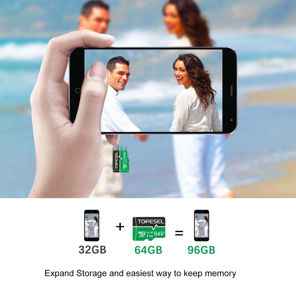 2X 64GB Micro SD Card SDXC Class10 V30 Memory Card TF Memory Flash Card Camera