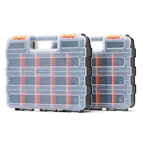 2 PCS Set Double Side Tools Organizer Customizable Removable Plastic Dividers, H