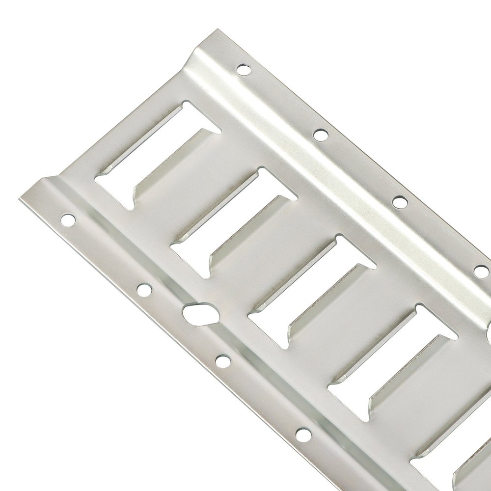 Durable Carbon Steel 4pc E Track Tie Down Rail Kit Replacement Silver Galvanized