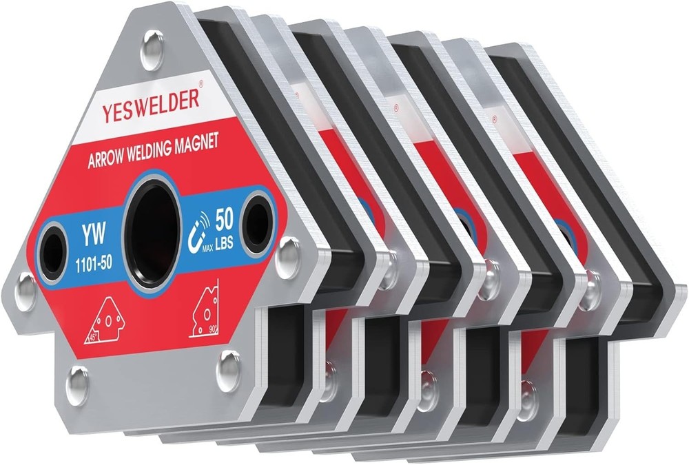 4-Piece 50LB Magnetic Welding Holders, Iron, Multi-Angle, Durable, Compact
