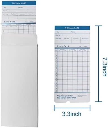 50 Pack Employee Time Cards for Punch Clock