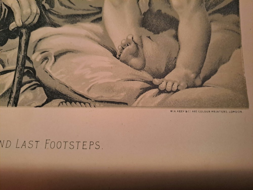 Victorian W H Keep Print 'First And Last Footsteps'