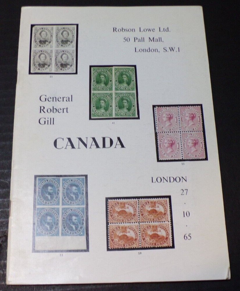General Robert Gill 'Canada' auction catalog 1965 (L7)