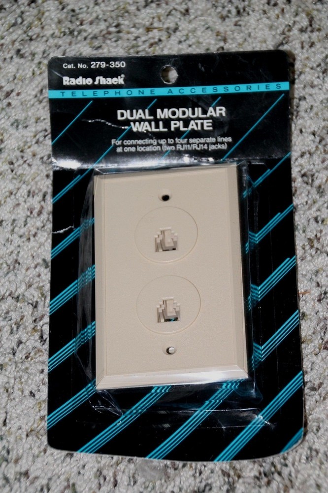 Radio Shack 279-350 Dual Modular Wall Plate