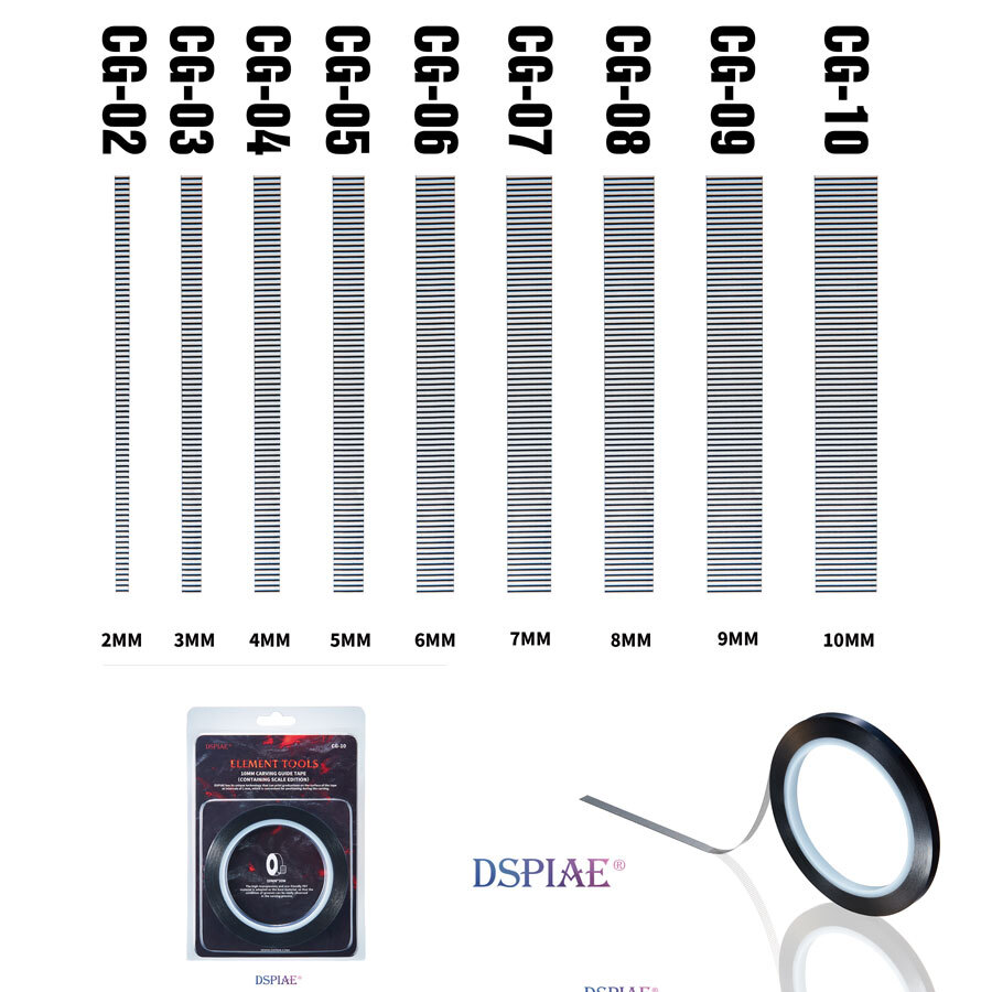 Dspiae 9mm Carving Guide Tape (Containing Scale Edition)