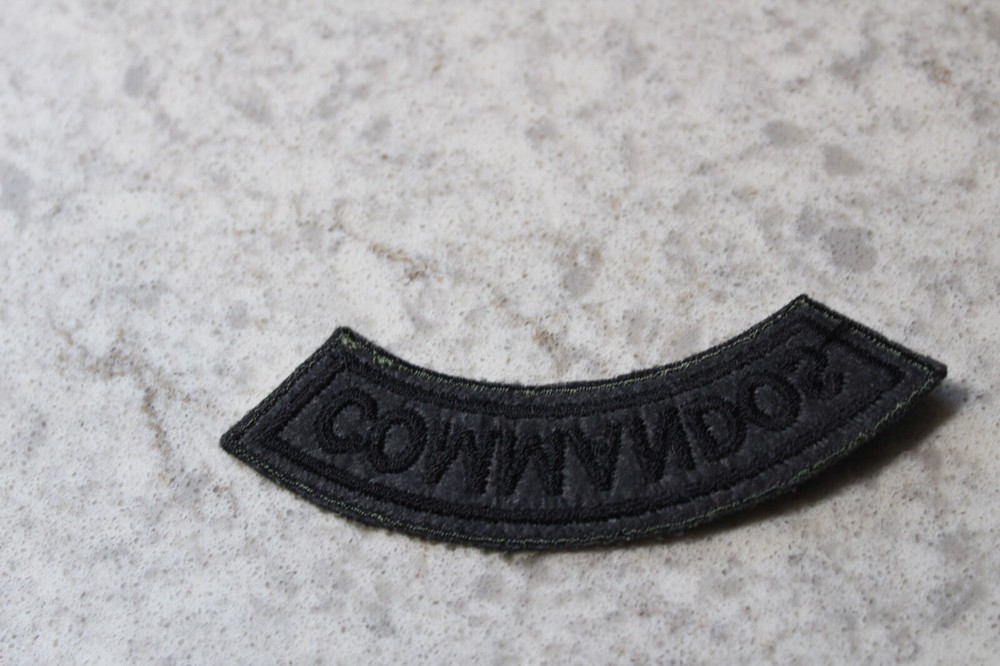 U.S. ARMY TAB "COMMANDOS" Embroidered Patch 3-1/2"