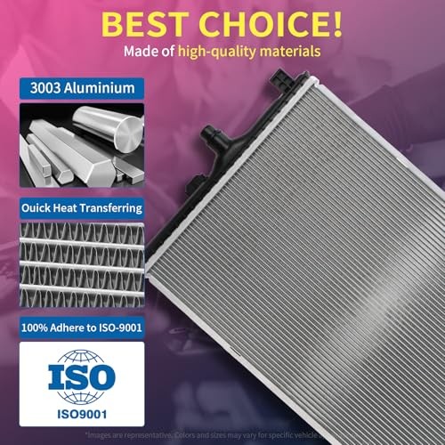 Engine Coolant Radiator Assembly Compatible with Dodge Ram 1500, Ram RAD:13129
