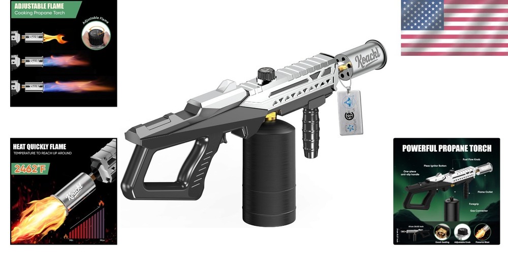 Lightweight Propane Torch for Searing, Roasting & DIY Projects - Gift-Ready