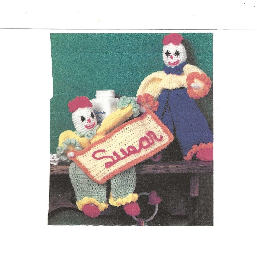 Clowns Parade (#348-10A) vintage crochet pattern