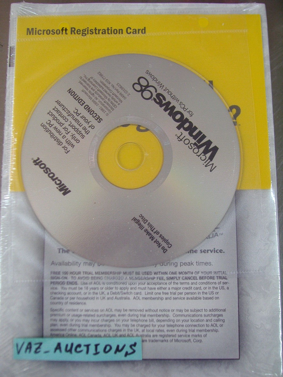 MICROSOFT WINDOWS 98 SECOND EDITION FULL OPERATING SYSTEM WIN 98 SE =NEW=
