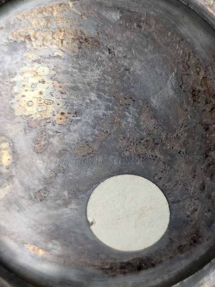 Vintage International Silver Co. footed Water Pitcher Silverplate