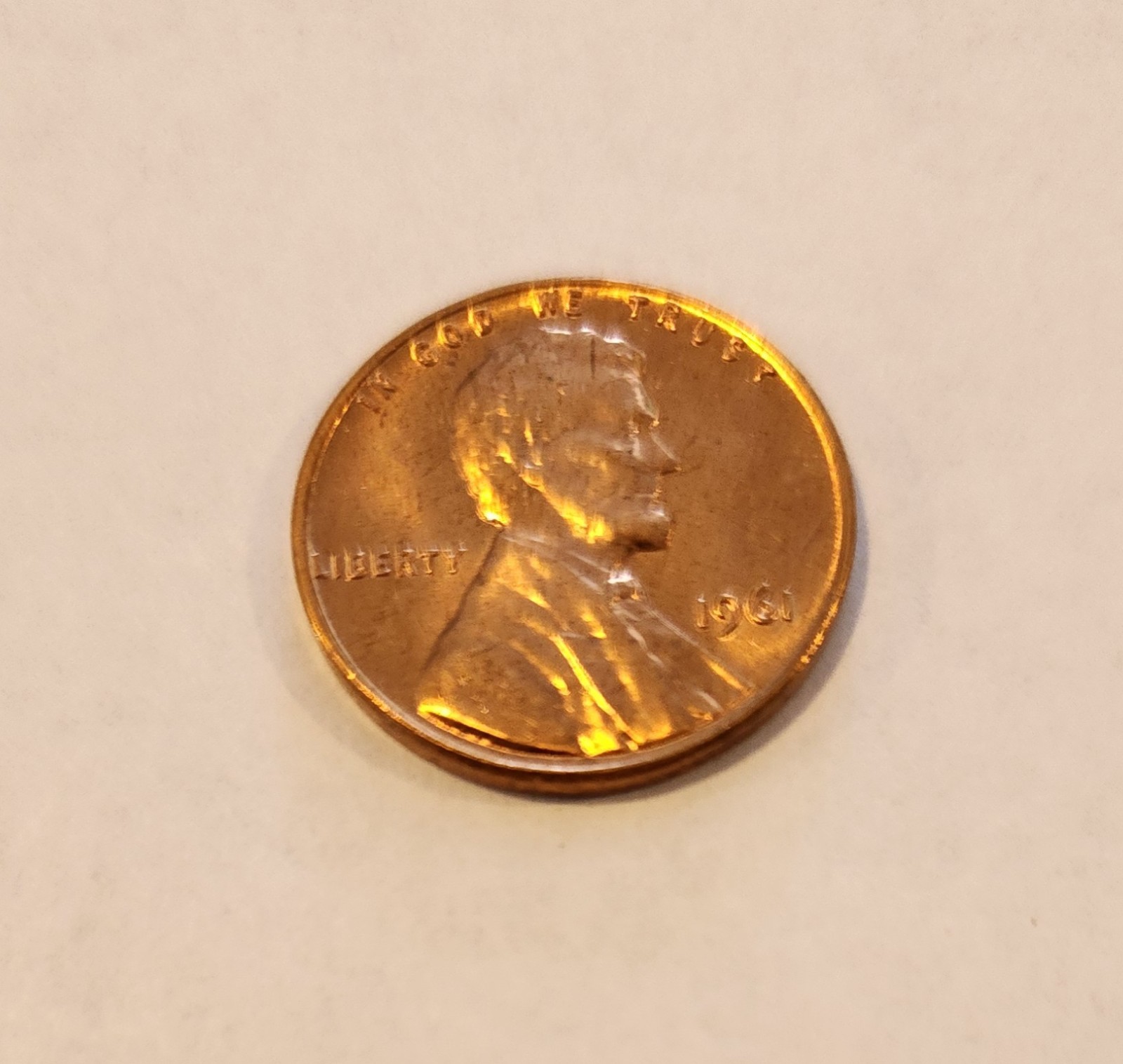 1961 P BU Lincoln Memorial Cent Unc Nice Coin FREE SHIPPING