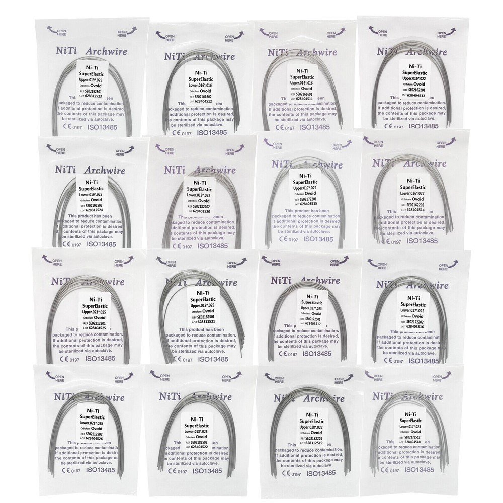 Dental Super Elastic NITI Rectangular Arch Wire Ovoid Natural Square Upper/Lower