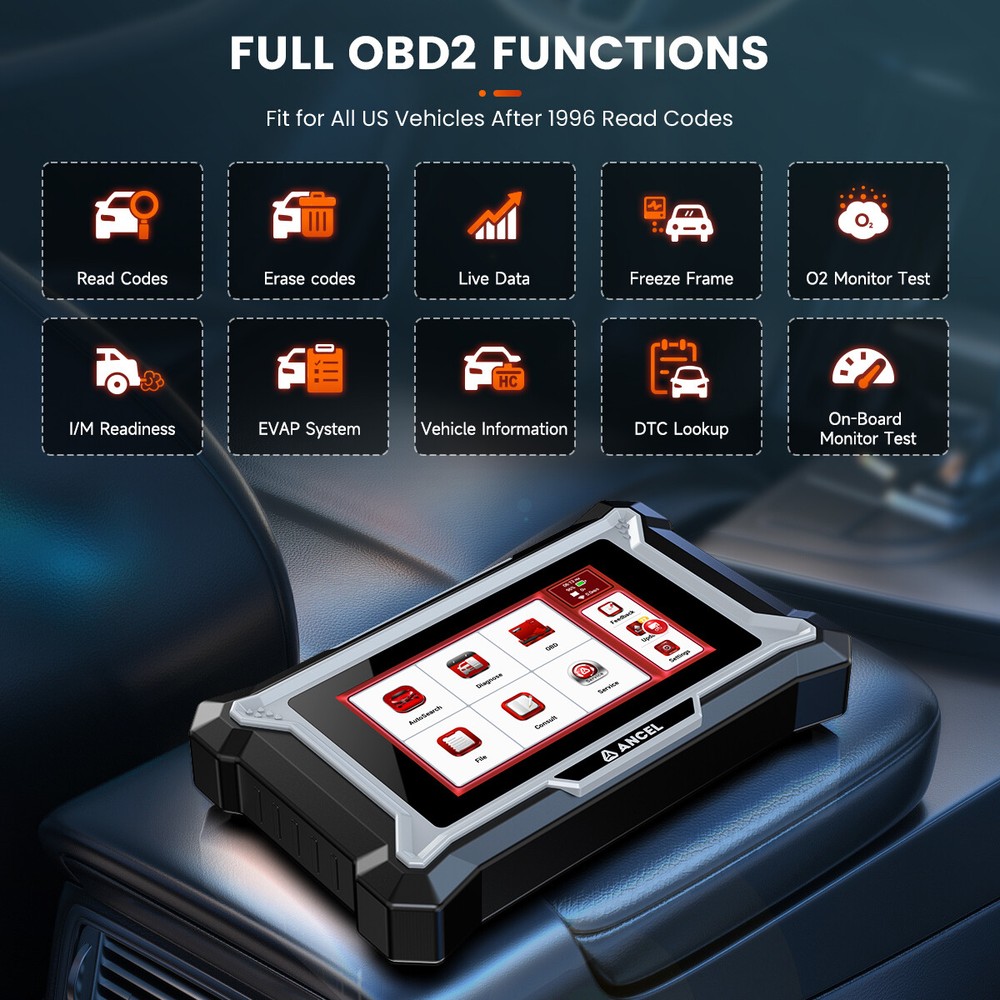 ANCEL DS100 OBD2 Scanner Code Reader Diagnostic Tool SAS ETS BMS Gear Oil Reset