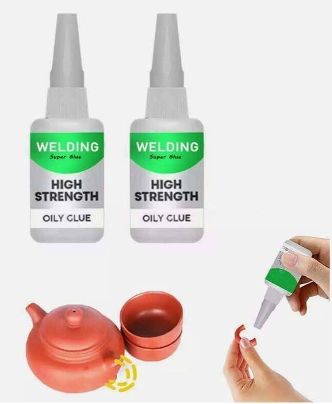 ⭐2PCS Multifunctional Welding High Strength Oily Glue Universal Super Glue 50ML⭐