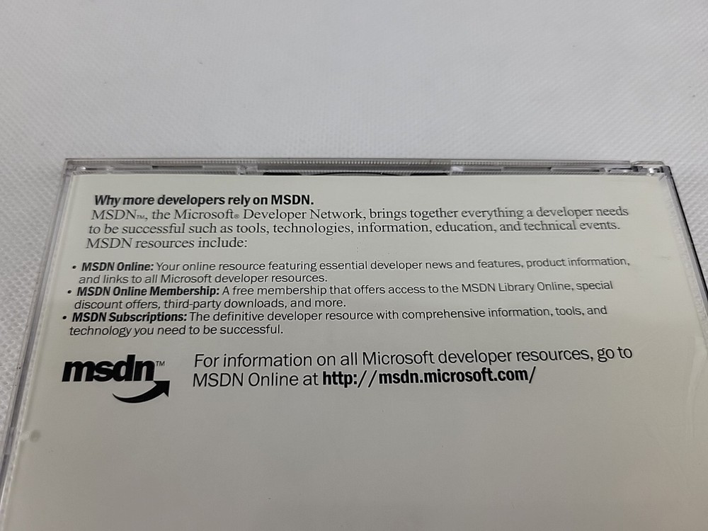 Microsoft MSDN Library Visual Studio 6.0 2 Disc With Code Tested and Working