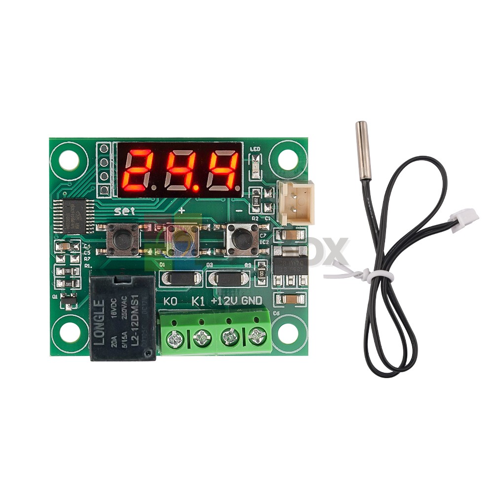 W1209 DC12V Digital Thermostat Temperature Control Switch Sensor +Case -50~110°C