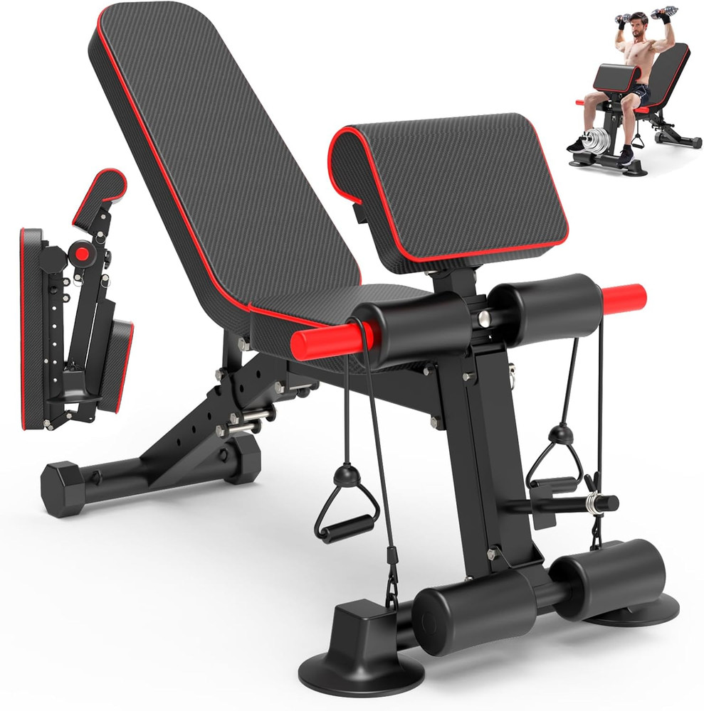 Adjustable Weight Bench - Utility Workout Benches for Exercise, Free Installatio
