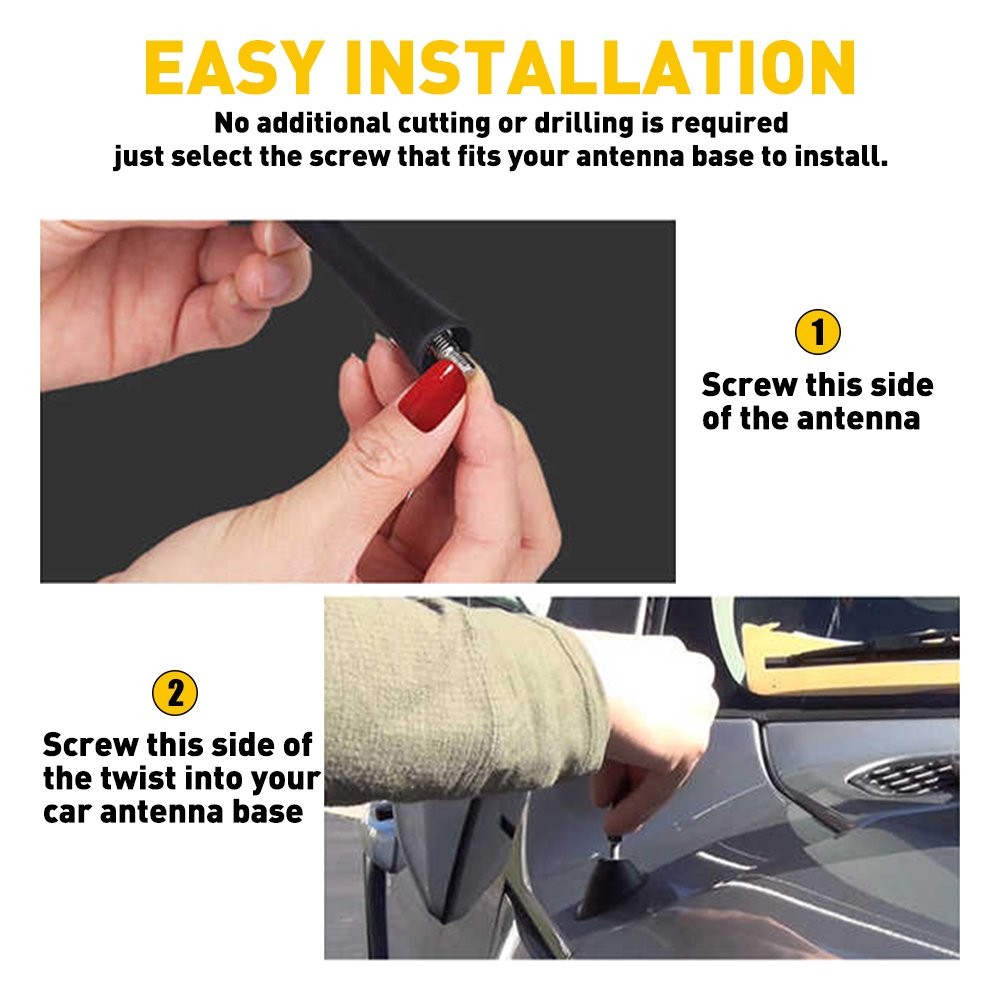 Car Radio AM/FM Antenna Aerial Signal Booster Black?Accessories