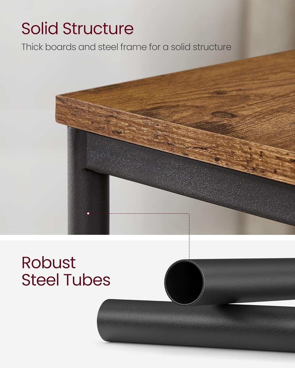 Side Table, Small End Table, Tall Nightstand for Living Room, Bedroom, Office...