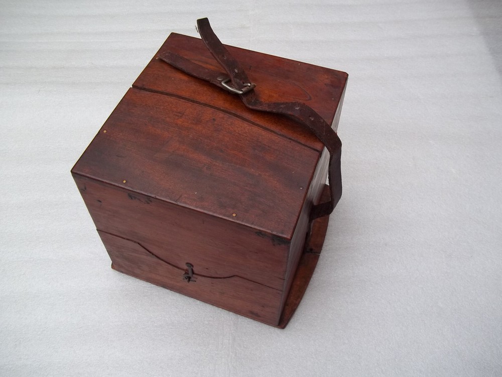 Antique Marine Chronometer Guard Case - Split Lid